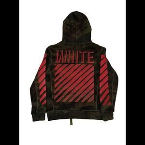 Off-White Virgil Abloh Camouflage Full Zip Hoodie Jacket M